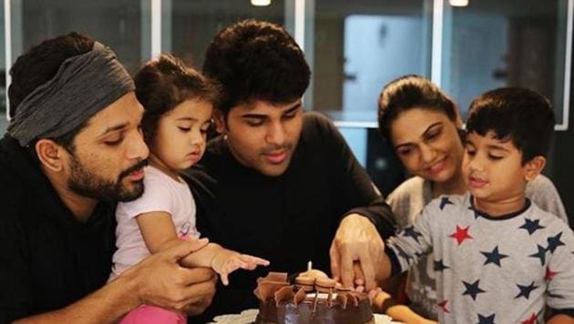 Allu Sirish celebrated his birthday with his brother Allu Arjun’s family.(Alluarjunonline/Instagram)