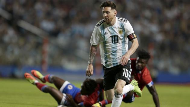 Messi put in a magnificent performance as Argentina routed Haiti 4-0. (AP) Messi put in a magnificent performance as Argentina routed Haiti 4-0. (AP)
