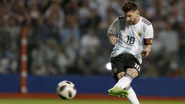 Messi scored a hat-trick and assisted one goal. (AP) Messi scored a hat-trick and assisted one goal. (AP)
