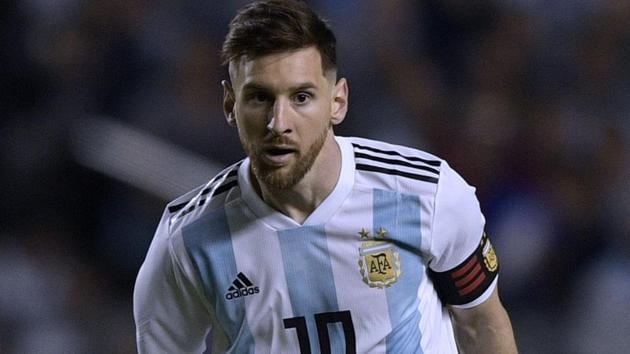 Argentina's Lionel Messi during the international friendly football match against Haiti at Boca Juniors' stadium La Bombonera in Buenos Aires.(AFP)