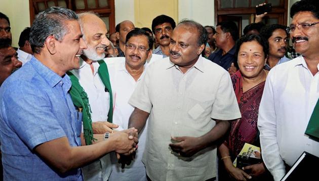Recently, Karnataka CM Kumaraswamy’s remarks that he was at the mercy of Congress and not the people had earned him flak.(PTI)