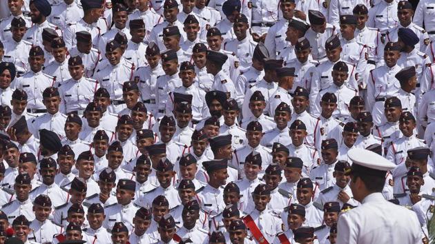 Cadets during the passing out parade of 134th course of spring term 2018 at National Defence Academy (NDA) in Pune (Pratham Gokhale/HT Photo)