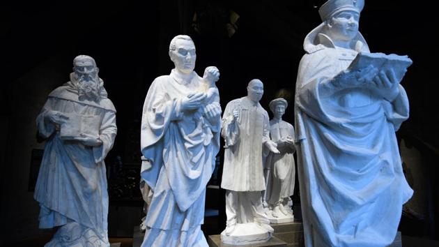 Early versions of figures of modern Christian martyrs including Martin Luther King (3L) from a recent Abbey renovation are seen in the Queen's Diamond Jubilee gallery. (Leon Neal / Getty Images) Early versions of figures of modern Christian martyrs including Martin Luther King (3L) from a recent Abbey renovation are seen in the Queen's Diamond Jubilee gallery. (Leon Neal / Getty Images)