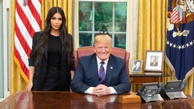 President Donald Trump tweeted a picture with Kim Kardashian.