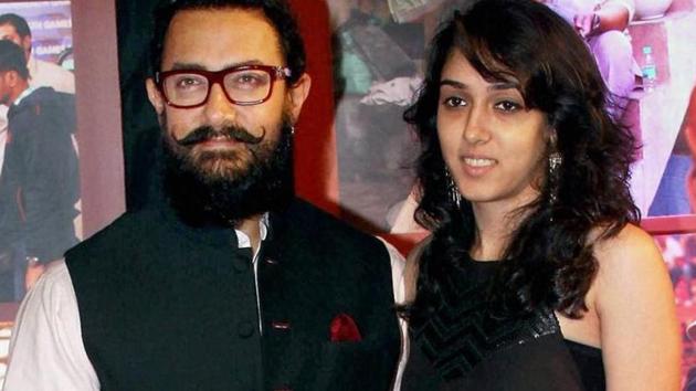 Aamir Khan with daughter Ira. The family was in Coonoor to celebrate Mansoor Khan’s 60th birthday.