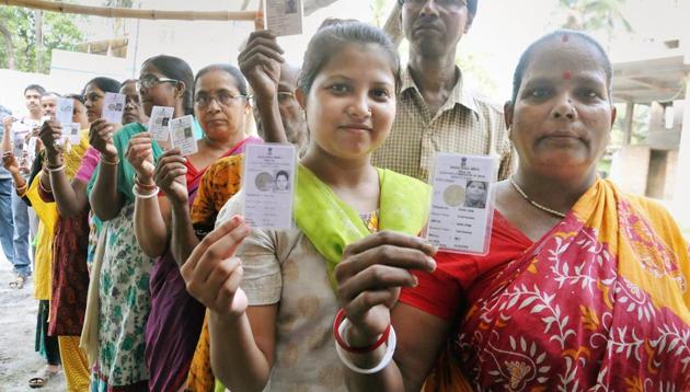Voters queue up to cast their vote at a polling station during Maheshtala assembly bypoll in South 24 Parganas district of West Bengal on May 28. (PTI file photo) Voters queue up to cast their vote at a polling station during Maheshtala assembly bypoll in South 24 Parganas district of West Bengal on May 28. (PTI file photo)