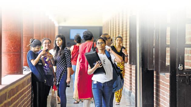 Many students opt for an MA because they are told a BA alone is not a sufficient qualification for most jobs and even when it is MAs get higher salaries (Saumya Khandelwal/HT PHOTO)