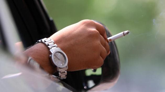 According to the Gurugram police, 15,487 people were booked for smoking in public between December 2017 and January 2018.(File photo)