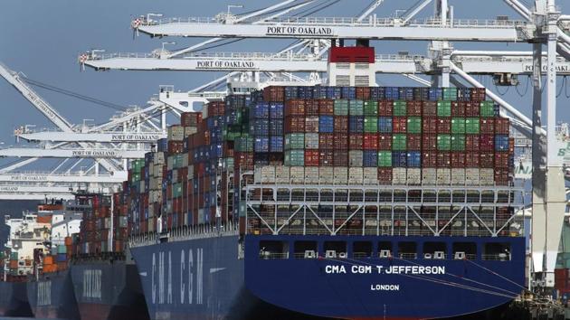 India’s trade surplus --merchandise and services-- with the US stood at $28 billion in 2017--marginally lower than the $30.8 billion in 2016. (AP Photo) India’s trade surplus --merchandise and services-- with the US stood at $28 billion in 2017--marginally lower than the $30.8 billion in 2016. (AP Photo)