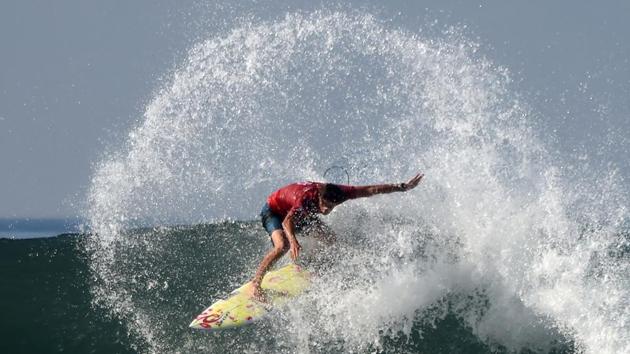Australia’s Matt Wilkinson rides a wave during the 2018 World Surf League Men's Championship Tour at Keramas in Gianyar regency on Indonesia's resort island of Bali on May 31, 2018. (Sonny Tumbelaka / AFP) Australia’s Matt Wilkinson rides a wave during the 2018 World Surf League Men's Championship Tour at Keramas in Gianyar regency on Indonesia's resort island of Bali on May 31, 2018. (Sonny Tumbelaka / AFP)