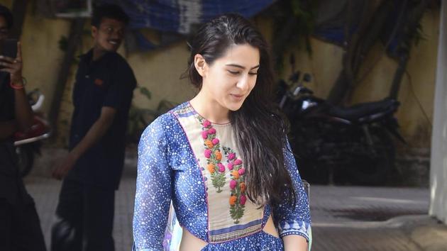 Sara Ali Khan looks a vision here.(Viral Bhayani)