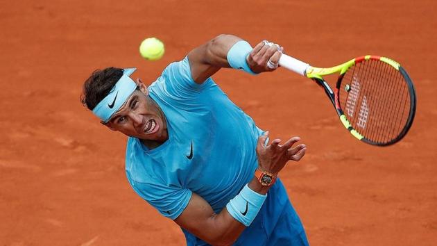 Rafael Nadal in action during his third round match against France's Richard Gasquet at French Open.(REUTERS)