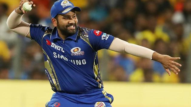 Rohit Sharma was invited to throw the first pitch for Seattle Mariners in the Major League Baseball (MLB).(PTI)