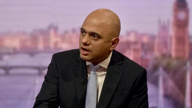 Britain's Home Secretary Sajid Javid attends the BBC's Andrew Marr show in London. (REUTERS Photo) Britain's Home Secretary Sajid Javid attends the BBC's Andrew Marr show in London. (REUTERS Photo)