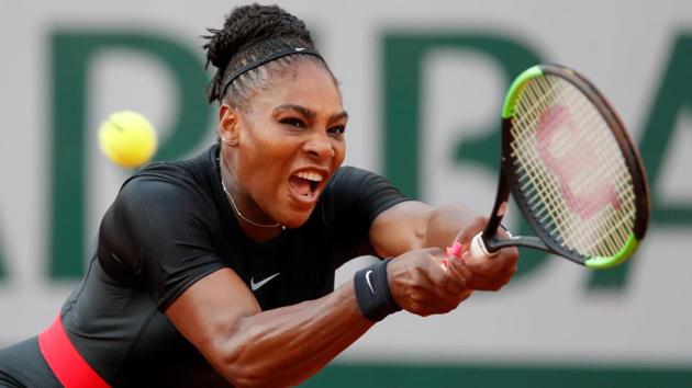 Serena Williams in action during her third round French Open match against Julia Goerges at Roland Garros, Paris, France on June 2, 2018.(REUTERS)
