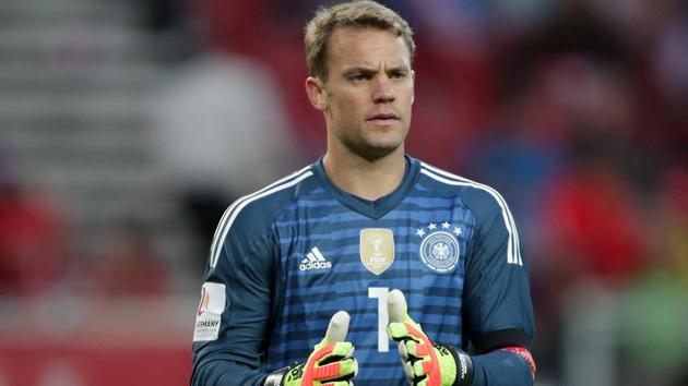 Manuel Neuer was handed the Germany captaincy on his comeback and looked confident but was powerless to stop Austria’s two second-half goals.(REUTERS)
