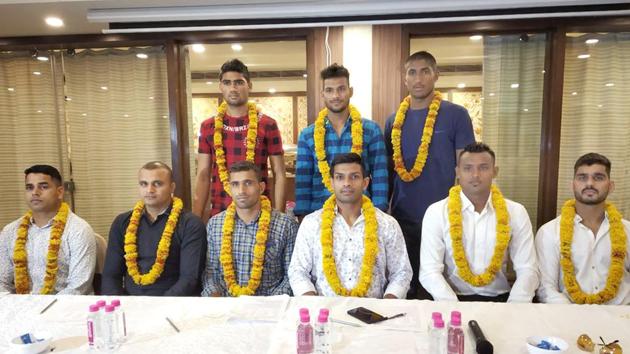 Rajasthan players who were bought by franchisees for PKL Season-6. (HT Photo) Rajasthan players who were bought by franchisees for PKL Season-6. (HT Photo)