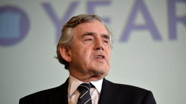 Britain's former Prime Minister Gordon Brown speaks at the Bank of England conference 'Independence 20 Years On' at the Fishmonger's Hall in London, September 28 2017. (REUTERS File Photo)