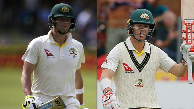 Steve Smith (L) and David Warner are banned from top-flight international and domestic cricket but can play in leagues outside Australia.(AFP)