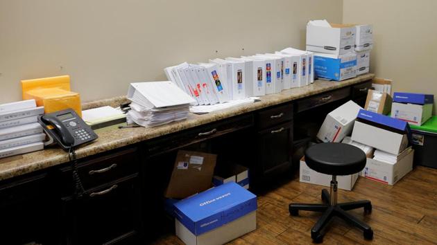 Binders and boxes store the large database of black lung cases and histories gathered by Dr. Brandon Crum at United Medical Group in Pikeville, Kentucky. Government research shows the incidence of black lung rebounding, despite improved safety measures adopted decades ago - such as dust screens and ventilation – that had nearly eradicated the disease in the 1990s. (Brian Snyder / REUTERS) Binders and boxes store the large database of black lung cases and histories gathered by Dr. Brandon Crum at United Medical Group in Pikeville, Kentucky. Government research shows the incidence of black lung rebounding, despite improved safety measures adopted decades ago - such as dust screens and ventilation – that had nearly eradicated the disease in the 1990s. (Brian Snyder / REUTERS)