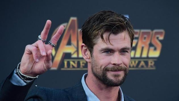Actor Chris Hemsworth arrives for the World Premiere of the film Avengers: Infinity War in Hollywood.(AFP)