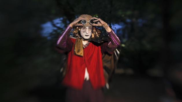 Andrei Costin of Romania's Masca Theatre performs his Rat Poison Vendor character. At the largest European festival of its kind, holding really, really still was everybody’s endgame. (Vadim Ghirda / AP) Andrei Costin of Romania's Masca Theatre performs his Rat Poison Vendor character. At the largest European festival of its kind, holding really, really still was everybody’s endgame. (Vadim Ghirda / AP)
