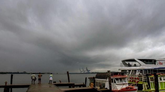People look on as dark clouds hover over the coast with the onset of southwest monsoon in Kochi on Monday. Rainfall has occurred at most places over Karnataka, Kerala, Lakshadweep, at many places over Rayalaseema, Telangana, a few places over Tamil Nadu and at isolated places over coastal Andhra Pradesh. (PTI) People look on as dark clouds hover over the coast with the onset of southwest monsoon in Kochi on Monday. Rainfall has occurred at most places over Karnataka, Kerala, Lakshadweep, at many places over Rayalaseema, Telangana, a few places over Tamil Nadu and at isolated places over coastal Andhra Pradesh. (PTI)