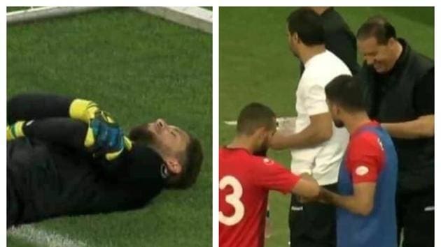 Goalkeeper fakes ‘injury’ to help his teammates break Ramzan fast (Twitter)