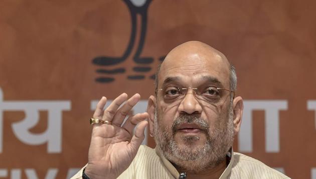 BJP national president Amit Shah addressing a press conference at BJP headquarters, in New Delhi. (PTI File Photo) BJP national president Amit Shah addressing a press conference at BJP headquarters, in New Delhi. (PTI File Photo)