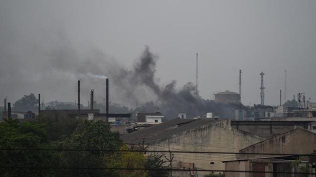 Smoke rises from chimneys in Kanpur’s industrial area. The pain has been building up for much longer, but as the world marked Environment Day yesterday, the fallout has reached crisis point for many in Kanpur. (Chandan Khanna / AFP) Smoke rises from chimneys in Kanpur’s industrial area. The pain has been building up for much longer, but as the world marked Environment Day yesterday, the fallout has reached crisis point for many in Kanpur. (Chandan Khanna / AFP)
