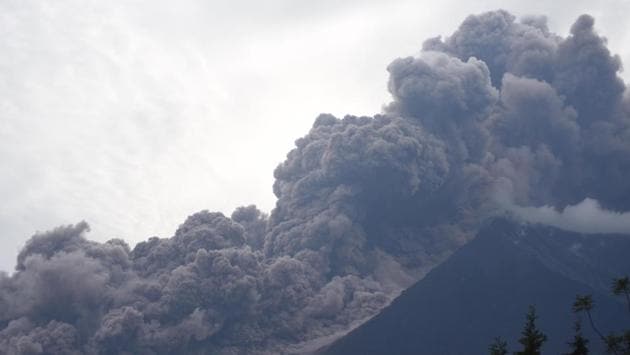 At its peak, the volcano is 12,346 feet above sea level. According to the Global Volcanism Program, the volcano which sits less than 50 kms from Guatemala City has been erupting since 2002. It is a stratovolcano, like Mount St. Helens, with viscous lava that allows gas pressures to build and leads to more explosive eruptions. (Orlando Estrada / AFP) At its peak, the volcano is 12,346 feet above sea level. According to the Global Volcanism Program, the volcano which sits less than 50 kms from Guatemala City has been erupting since 2002. It is a stratovolcano, like Mount St. Helens, with viscous lava that allows gas pressures to build and leads to more explosive eruptions. (Orlando Estrada / AFP)
