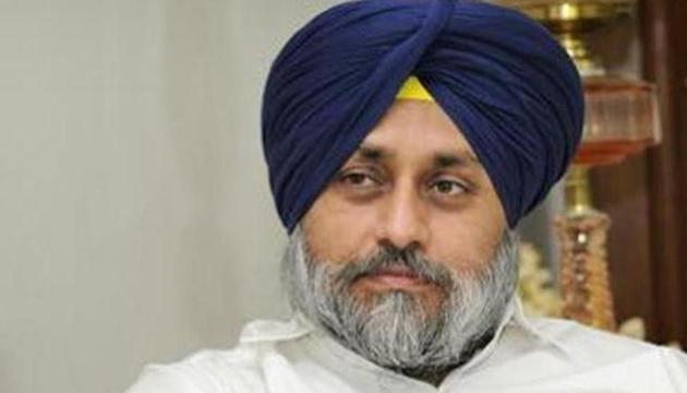 Shiromani Akali Dal president Sukhbir Badal(HT File)