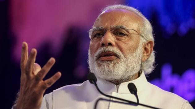 Prime Minister Narendra Modi gestures as he speaks at the Bloomberg India Economic Forum in New Delhi, India. (Bloomberg) Prime Minister Narendra Modi gestures as he speaks at the Bloomberg India Economic Forum in New Delhi, India. (Bloomberg)
