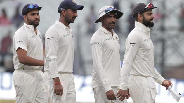 Rohit Sharma has revealed that Ravindra Jadeja’s antiques during a cheetah walk on the tour of South Africa almost proved to be dangerous for them.(AP) Rohit Sharma has revealed that Ravindra Jadeja’s antiques during a cheetah walk on the tour of South Africa almost proved to be dangerous for them.(AP)