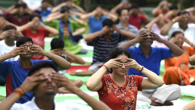 The government now plans to make use of satellite imagery to get a sense of the number of participants in the events for the International Day of Yoga, to be held on June 21. The Ayush (Ayurveda, Yoga and Naturopathy, Unani, Siddha and Homoeopathy) ministry has contacted Indian Space Research Organisation for satellite imagery of the main event. (Arvind Yadav / HT File) The government now plans to make use of satellite imagery to get a sense of the number of participants in the events for the International Day of Yoga, to be held on June 21. The Ayush (Ayurveda, Yoga and Naturopathy, Unani, Siddha and Homoeopathy) ministry has contacted Indian Space Research Organisation for satellite imagery of the main event. (Arvind Yadav / HT File)