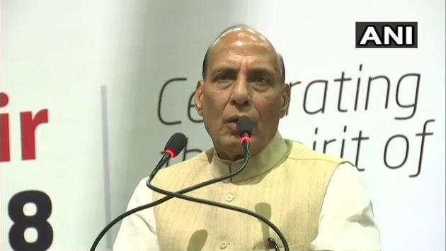 Home minister Rajnath Singh addressing the Sports Conclave in Srinagar. (ANI Photo) Home minister Rajnath Singh addressing the Sports Conclave in Srinagar. (ANI Photo)