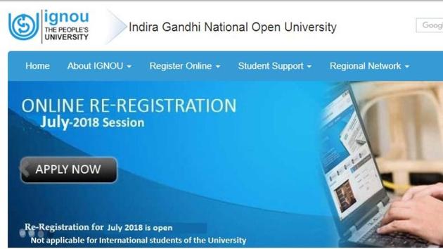 The IGNOU admission process for July 2018 is in progress.
