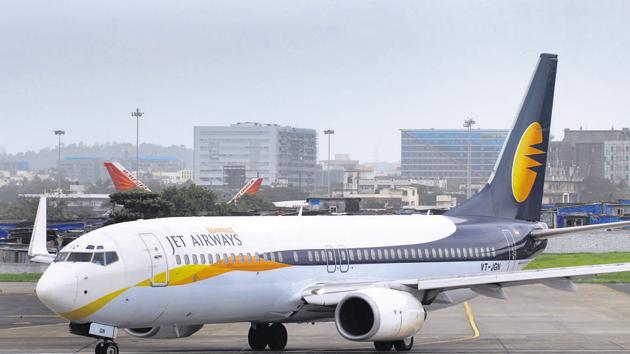 The flight, 9W-117 with 343 passengers on board, landed in Ahmedabad just after 1 pm. Later it took off from Ahmedabad for Mumbai, a Jet official said. (File photo) The flight, 9W-117 with 343 passengers on board, landed in Ahmedabad just after 1 pm. Later it took off from Ahmedabad for Mumbai, a Jet official said. (File photo)