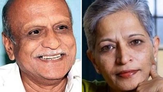 MM Kalburgi (left) was shot dead in his house on August 30, 2015 in Dharwad and 55-year old Lankesh on September 5, 2017 in Bengaluru. (HT File Photos) MM Kalburgi (left) was shot dead in his house on August 30, 2015 in Dharwad and 55-year old Lankesh on September 5, 2017 in Bengaluru. (HT File Photos)
