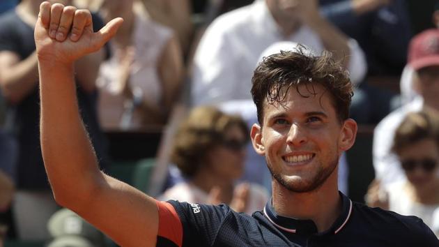 Dominic Thiem will play either Rafael Nadal or Juan Martin del Potro in the French Open final.(AP)