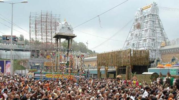 Former TTD head priest Deekshitulu sought YSRCP leader Jagan Reddy’s support in his battle against the temple administration and the TDP government, accusing it of being involved in corruption plaguing temple administration. (PTI/File Photo) Former TTD head priest Deekshitulu sought YSRCP leader Jagan Reddy’s support in his battle against the temple administration and the TDP government, accusing it of being involved in corruption plaguing temple administration. (PTI/File Photo)
