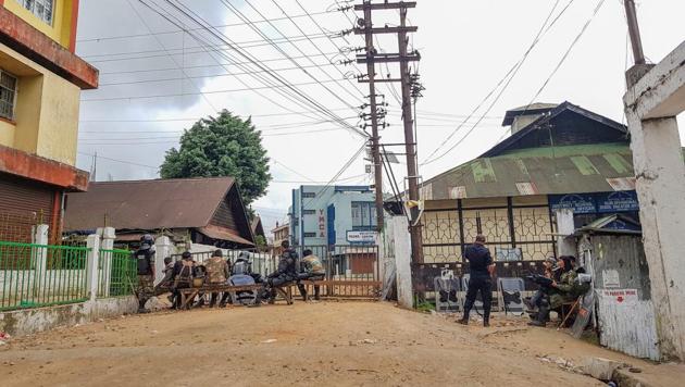 A riot police team guards violence-hit Motphran area, during a curfew in Shillong on June 05, 2018. (PTI File Photo) A riot police team guards violence-hit Motphran area, during a curfew in Shillong on June 05, 2018. (PTI File Photo)