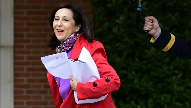 While the appointment of Calvo as deputy prime minister continues something of a tradition in Spanish politics, The defence ministry has also regularly been headed by women in recent years. Former Supreme Court judge Margarita Robles is Sanchez’s new defence minister. (J. J. Soriano / AFP)