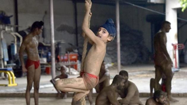 The trainees, as young as 6 years, never miss the scheduled arriving time. (Gurpreet Sigh/HT)