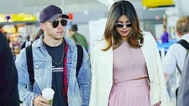 Priyanka Chopra and Nick Jonas are both fans of laid-back cool, which kept their latest airport look totally in sync. (Instagram)