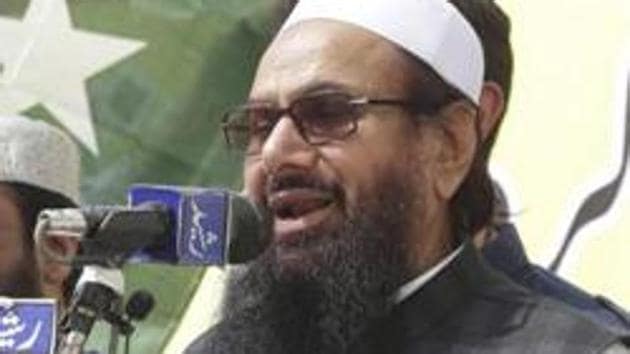 Hafiz Saeed, head of the Pakistani religious party, Jamaat-ud-Dawah (JuD) addresses a rally in Lahore, Pakistan, in April 2018. JuD, a front for the Lashkar-e- Taiba, launched MML in 2017 but was not registered by the Election Commission of Pakistan. (AP File Photo) Hafiz Saeed, head of the Pakistani religious party, Jamaat-ud-Dawah (JuD) addresses a rally in Lahore, Pakistan, in April 2018. JuD, a front for the Lashkar-e- Taiba, launched MML in 2017 but was not registered by the Election Commission of Pakistan. (AP File Photo)
