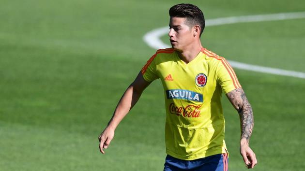 Colombia's midfielder James Rodriguez finished the club season with eight goals and 13 assists across all competitions and he will be looking to continue his great run of form in Russia.(AFP)