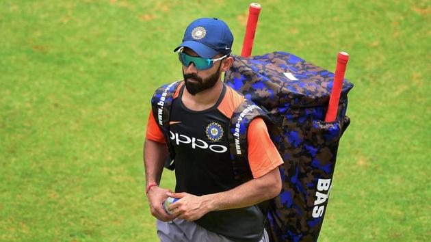 Indian test cricket team skipper Ajinkya Rahane during a practice session ahead of their maiden cricket test match against Afghanistan, in Bengaluru on Monday, June 11, 2018.(PTI)