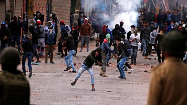 Demonstrators throw stones towards the police during a protest in Srinagar, Kashmir. (Reuters File Photo) Demonstrators throw stones towards the police during a protest in Srinagar, Kashmir. (Reuters File Photo)