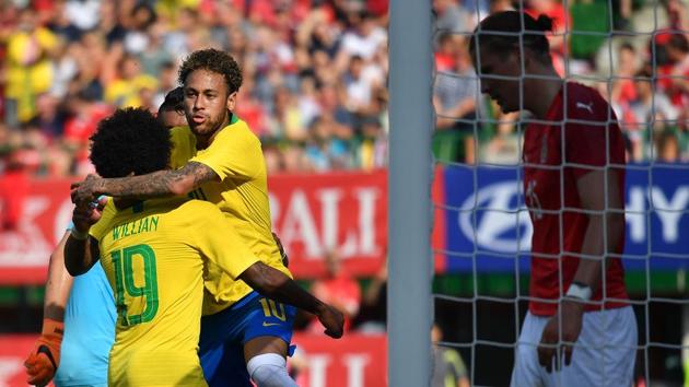 Neymar has been in good form heading into the FIFA World Cup 2018, scoring goals in Brazil’s victories over Croatia and Austria(AFP)